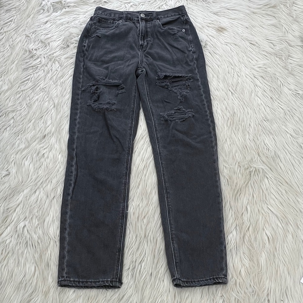American Eagle Outfitters Women's Distressed Mom Jeans
